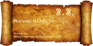 Murvay Milán névjegykártya